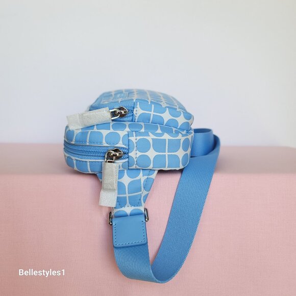 KATE SPADE Belt Bag Noel Jacquarded Printed Fabric Bag- Astral Blue color ⭐ - Picture 9 of 16